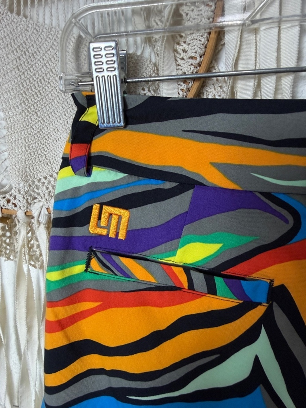 Loudmouth Ladies Golf Bermuda in "Jungle Bogey" Multicolor Zebra Print US2 - Picture 6 of 11